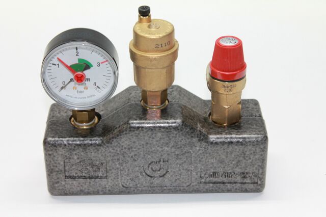 Kessel-Sicherheitsgruppe DN 25 (1") m. Isolierung (bis 50kW)