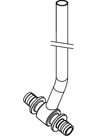 TECEflex HK-Montage T-Stueck, 15mm CU vern., Länge 330mm