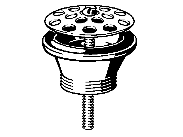 Viega Siebventil 7121K, 11/2 x80, 117429, mit Sieb, Hoehe 40mm, Kunststoff