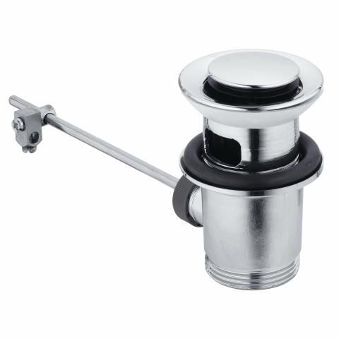 Excenter-Ablaufgarnitur für Waschtisch, mess. verschromt, m. Stopfen, 11/4"