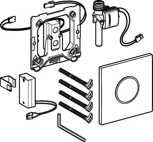 Geberit HyTronic Urinal-Steuerung berührungslos IR/Batterie, Zink-Druckguss Sigma10