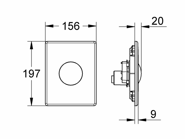 Grohe WC-Betätigung Skate 38672 1-Menge edelstahl