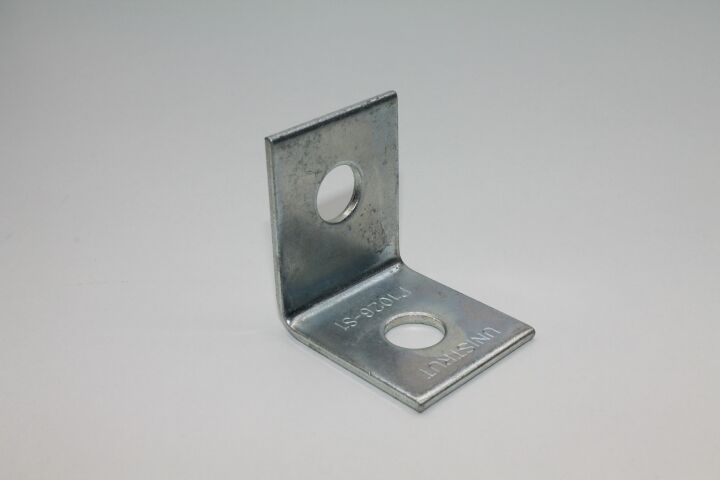 Tyco Montagewinkel 90°, 2-Loch, 50x47x40 x 3 mm, galv. verz., zu Schiene 41mm