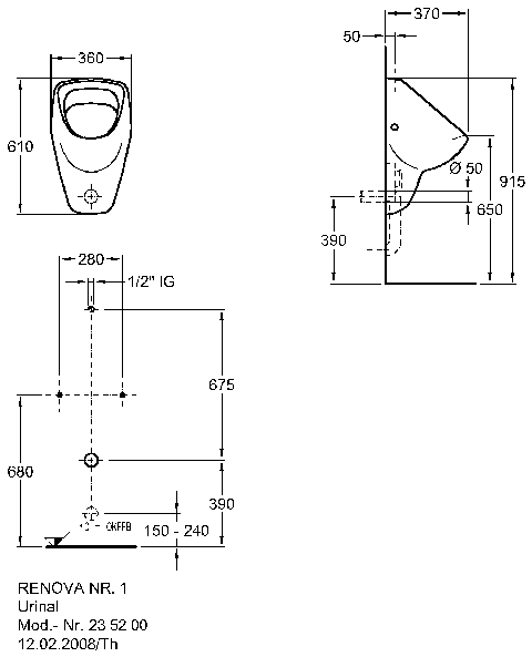 Keramag Urinal Renova Nr.1 235200