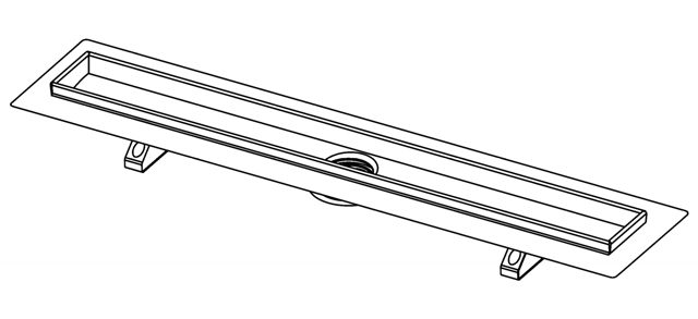 TECEdrainline Rinne gerade, mit Dichtmanschette