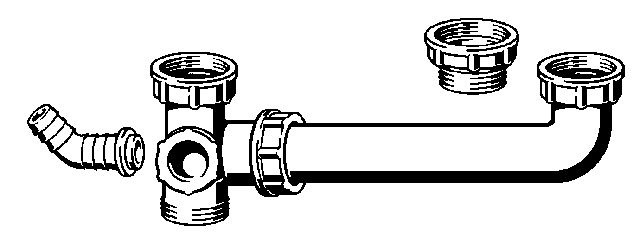 Viega Ablaufverbindung 794, 11/2 x 11/2 x 80-310, 104917, f. Doppelspuelen, Kunststoff