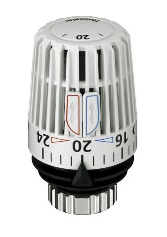 Heimeier Thermostat-Kopf K, Standard, weiss, Skala m. Temperaturwerten