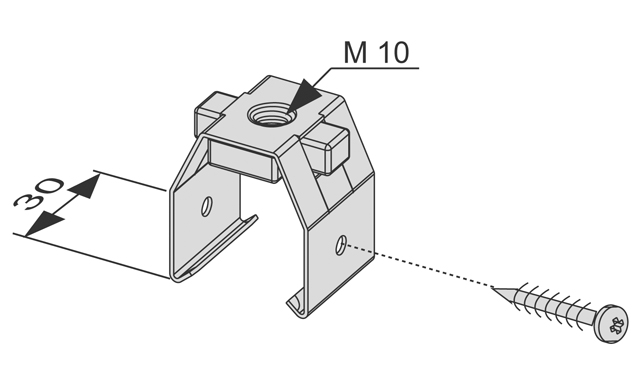 TECEprofil Befestigungsklammer M10