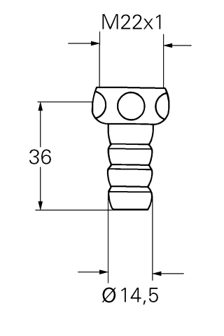Grohe Schlauchverschraubung 13914 1/2" Innengewinde M22x1 chrom