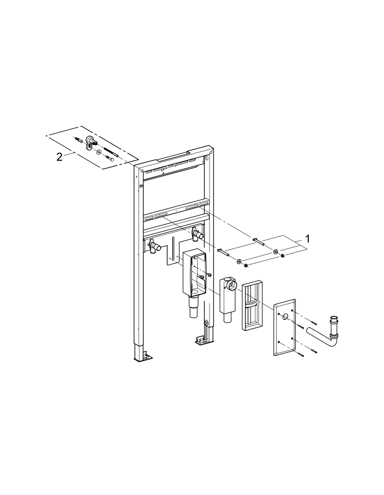 Grohe Rapid SL Waschtisch für 38625 mit Unterputz-Geruchverschluss