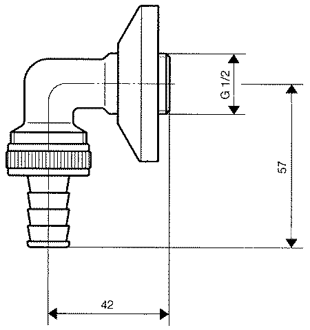 Grohe WAS-Schlauchanschlußbogen 41125 DN15 für Unterputzmontage chrom