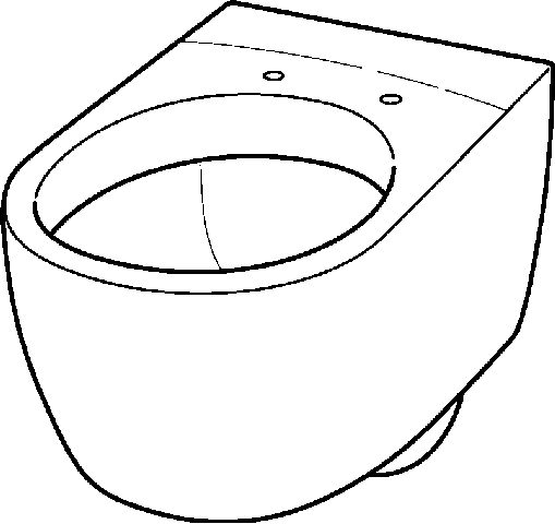 Keramag Tiefspül-WC iCon, 6l, wandhängend 204000, 530 mm Ausladung,