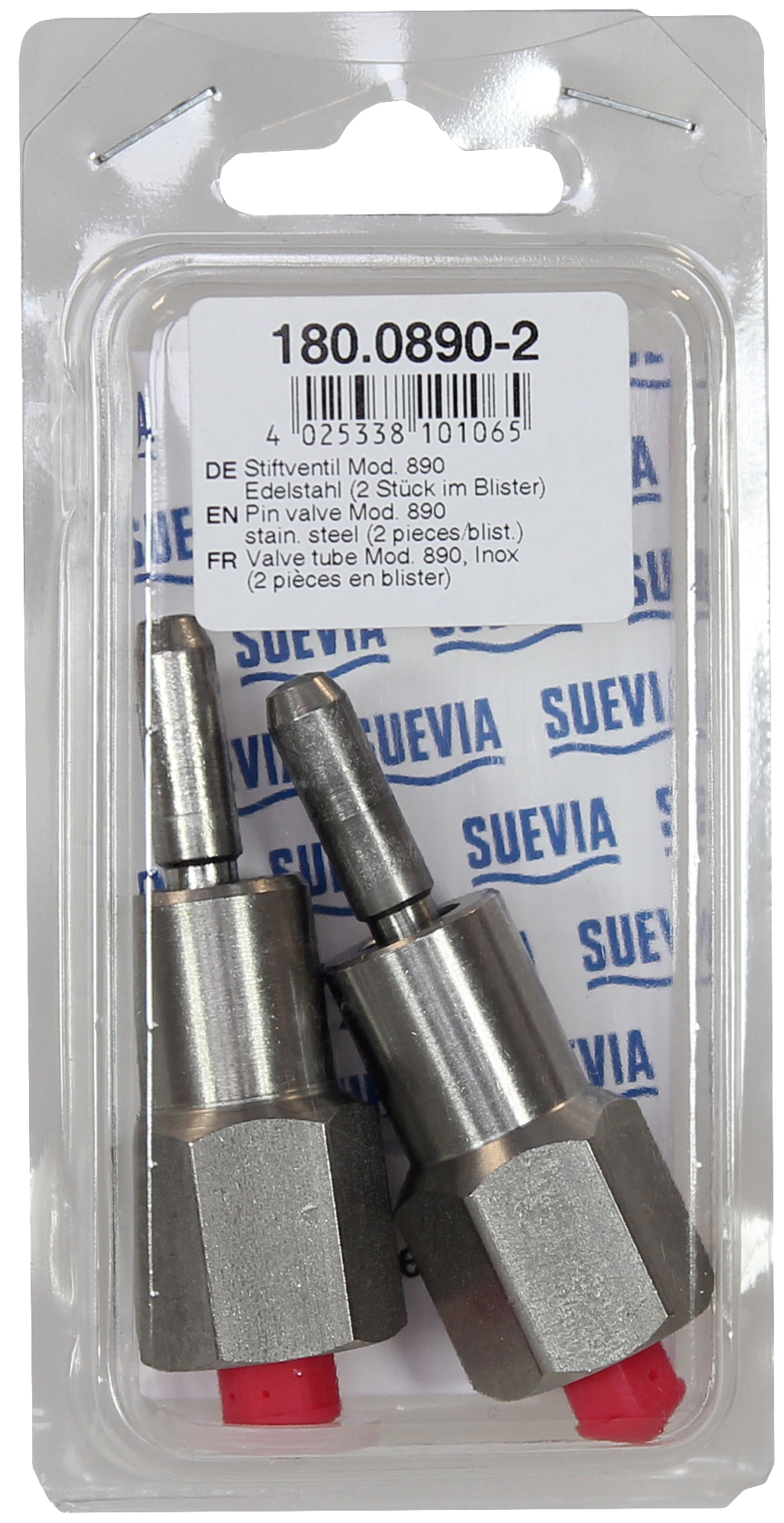 Suevia Stiftventil, Mod. 890, Art.-Nr. 180.0890, Anschluss R 1/2 IG, aus Edelstahl