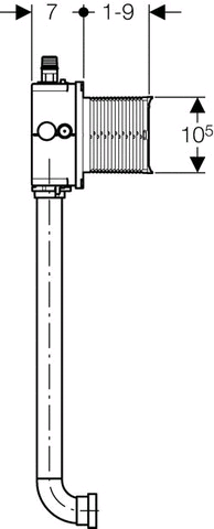Geberit Urinal Rohbau-Set mit Spülrohr für Urinal-Steuerung ab 2009