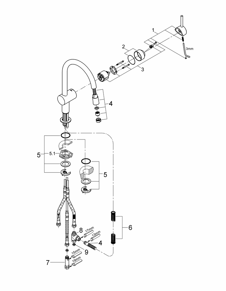 Grohe Einhand-Spültischbatterie Minta 32511 Niederdruck chrom