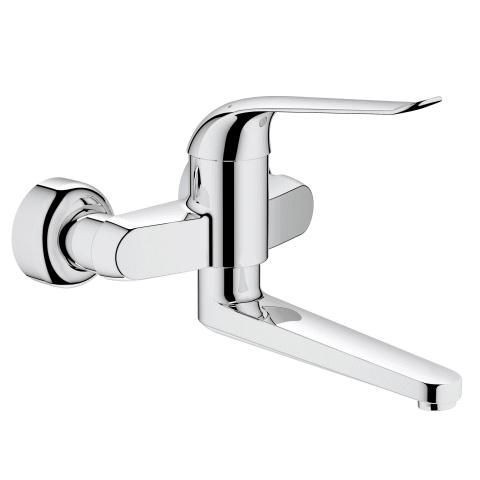 Grohe Einhand-Waschtisch-batterie Euroeco Special 32773 Wandmontage Ausladung 256mm chrom