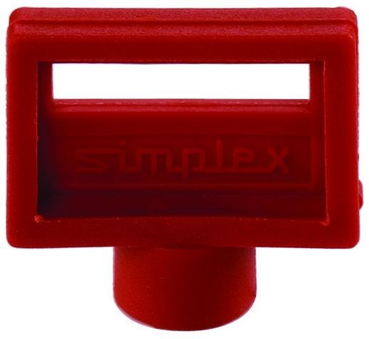Simplex Entlüftungsschlüssel 4-kant, F11201, Kunststoff, rot