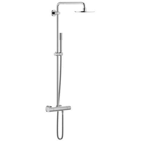 Grohe Duschsystem Rainshower 27032 mit Thermostat Kopfbr. modern Sena Handbrause chrom