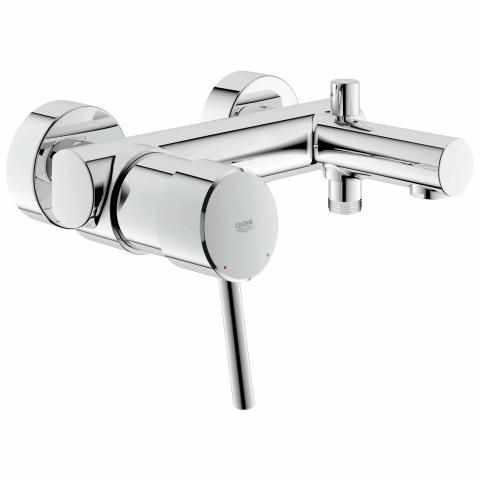 Grohe Einhand-Wannenbatterie Concetto 32211 für Wandmontage eigensicher chrom