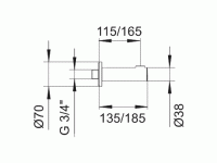 Keuco Schlauchanschluß Plan 54947, DN 15, verchromt Keuco Schlauchanschluß Plan 54947, DN 15, verchromt