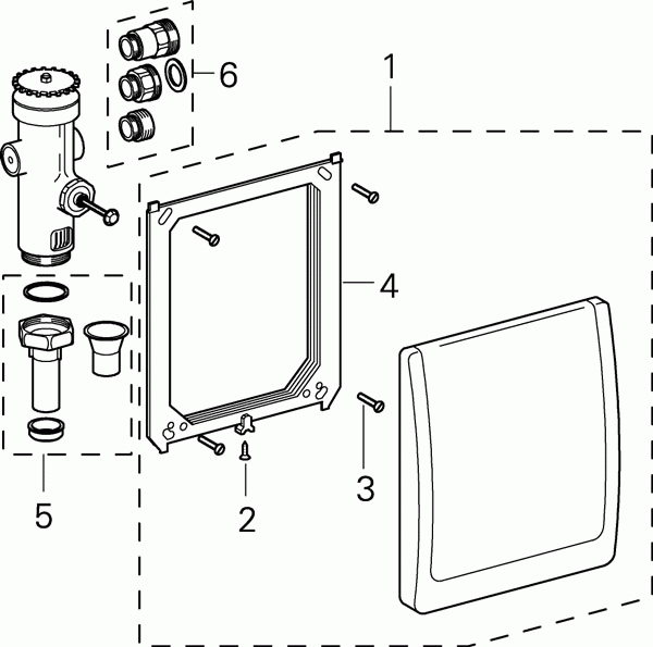 Grohe WC-Druckspüler 42901 Wandeinbau DN20 Austauscharmatur