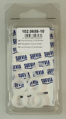 Suevia Flachdichtung 19 x 13 x 2.5 mm, Nr. 102.0658-10 (Multipack, 10 Stck.) zu Mod. 10/82/95R/209/3
