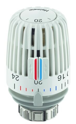 Heimeier Thermostat-Kopf K, Standard, weiss, Skala m. Temperaturwerten