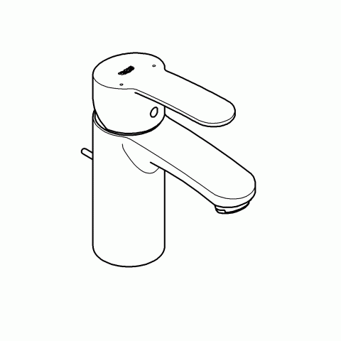 Grohe Einhand-Waschtisch-Batterie Eurostyle C 33552 Zugstangen 