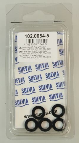Suevia Ventildichtung 14 x 8 x 3mm, Nr. 102.0654-5 (Multipack, 5 Stck.) zu Mod. 304/305/306/323/324/