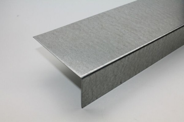 Winkel-Profil aus Stahlblech verzinkt, Zuschnitt: 1000x180 mm, Stärke: 0.88  mm, Stahlblech verzinkt, VA, Klempner