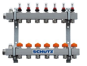 Schütz Heizkreisverteiler Dynomatic Komfort 90-3, Edelstahl