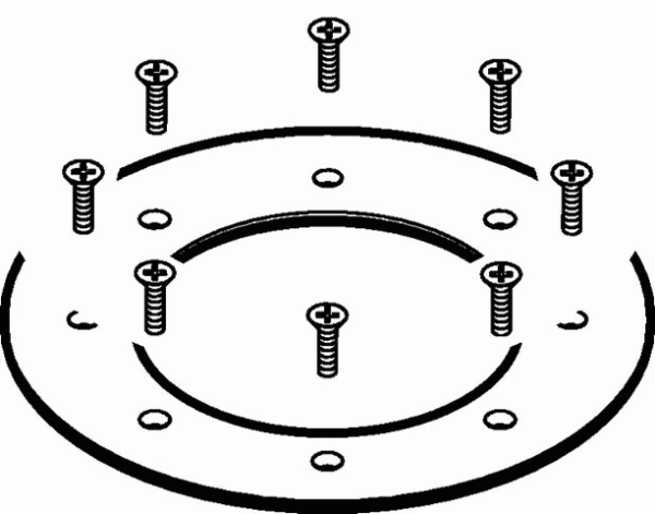 Geberit Pluvia Flanschdichtung mit Schrauben