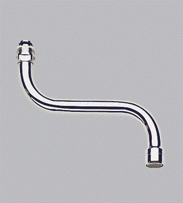 Grohe S-Auslauf, Costa 13052000, AG1122, f. Wandbatterie, Ausladung 150mm, verchromt