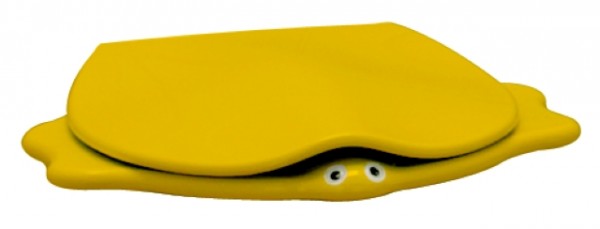 Keramag WC-Sitz Kind im Tierdesign Absenkautomatik, mit Griff/Stütze, gelb