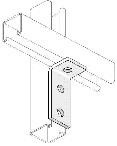 Tyco Montagewinkel 90° 3-Loch, 104x41x40 x 6 mm, verz., zu Schiene 41mm