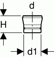 Geberit Standrohrkonus mit O-Ring PP grau für Ablaufventile Rg 60 x 1/8 Geberit Standrohrkonus mit O-Ring PP grau für Ablaufventile Rg 60 x 1/8