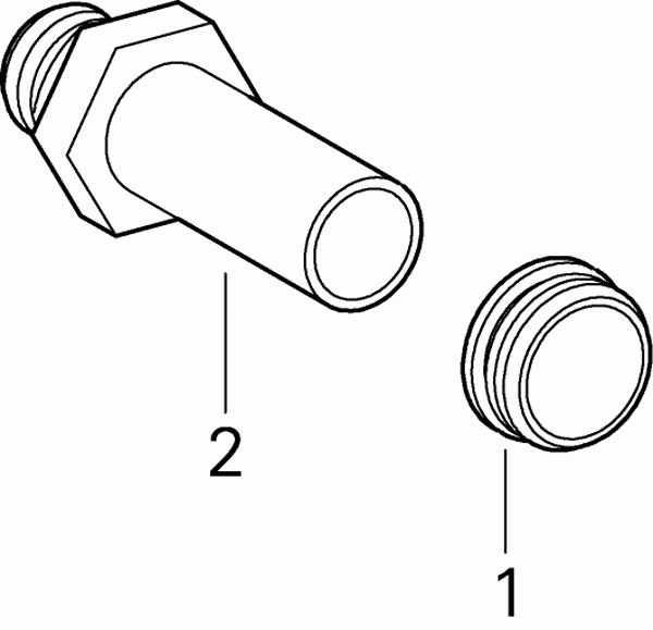 Grohe Urinal-Einlaufgarnitur 37044 DN15 zu Urinalbecken mit Eingang von hinten