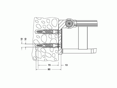 Keuco Bef.-Set 2 Plan Care 34991, 2xSenkschr.10x80 V2A 2xDübel UX12