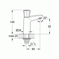 Grohe Standventil Costa 20186 DN15 chrom Grohe Standventil Costa 20186 DN15 chrom
