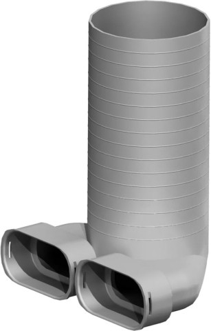 Wolf CWL-Anschlussteil für Ventil DN125, eine Rohrkappe zwei Rohrstutzen 50x100 mm, 2576172