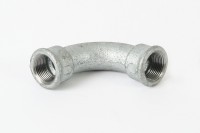 Temperguss-Bogen 90°, verzinkt, Nr. 2, (i/i) Temperguss-Bogen 90°, verzinkt, Nr. 2, (i/i)