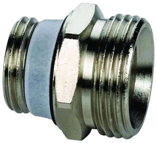 Simplex Anschlussnippel Eurokonus 1/2" AG x 3/4", vernickelt