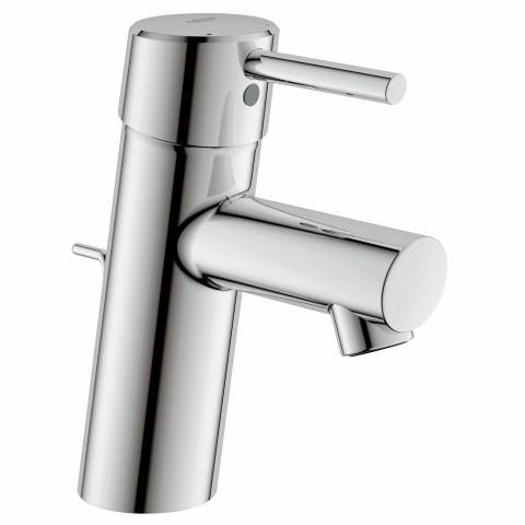 GROHE Einhand-WT-Batterie Concetto 32204 mit Zugstangen-Ablaufgarnitur