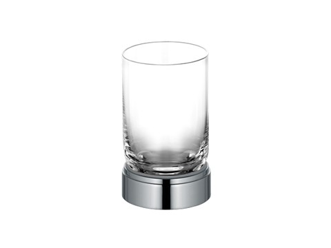 Keuco Glashalter Plan 14950, kpl. mit Echtkristall-Glas, sil-elox