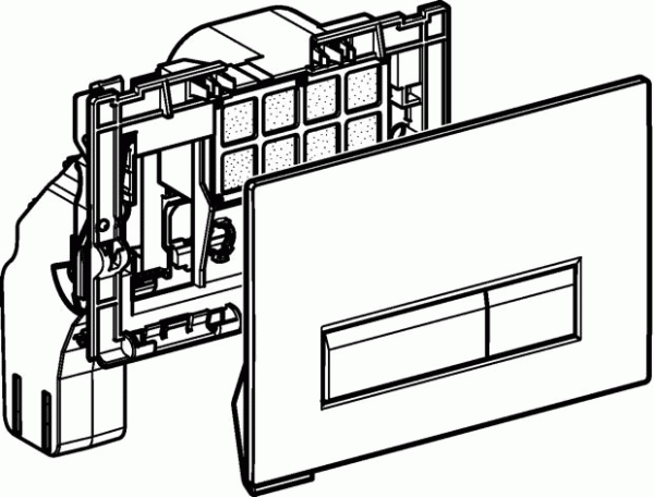 Geberit Sigma40 Betätigungsplatte f. 2-Mengen-Spülung mit Geruchsabsaugung Umluft