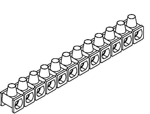 Leiste Dolüklemmen 4 mm², 12-pol.