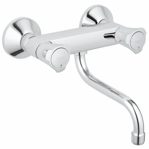 Grohe Zweigriff-Spültisch-Batterie Costa 31187 DN15 Wandmontage chrom