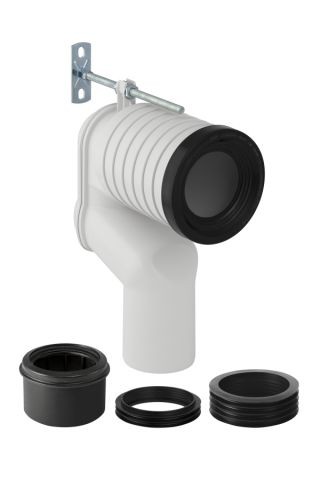 Geberit P- Anschlussgarnitur PP für Stand-WC wandbündige Montage 90/110