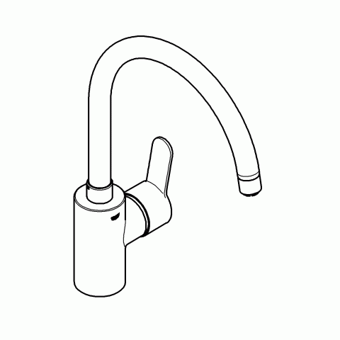Grohe Einhand-Spültisch-Batterie Eurostyle C 31127 hoher Auslauf  