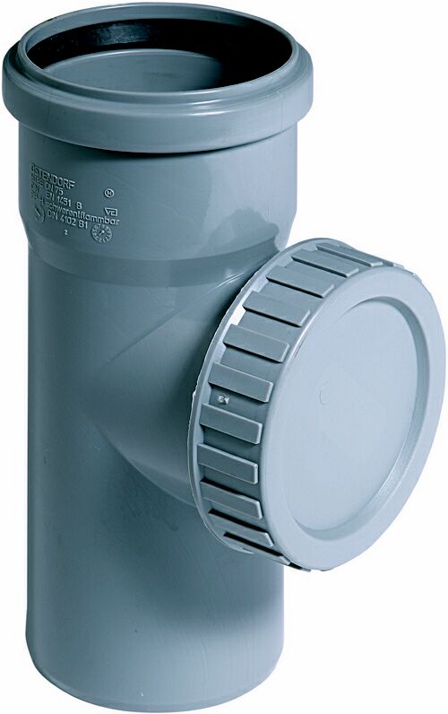 HT-Reinigungsrohr DN 75 | HT-Rotstrich | Abflussrohre und Formstuecke |  Installation | www.boesken.de
